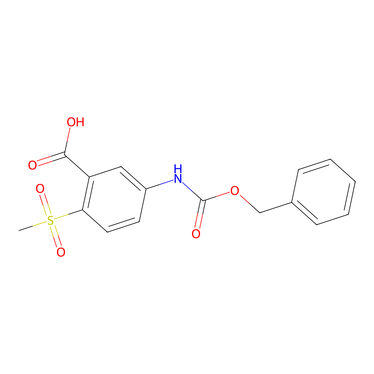 5-{[(Benzyloxy)carbonyl]amino}-2-methanesulfonylbenzoic acid molecular structure, CAS 2770487-10-8