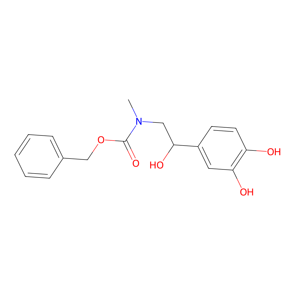 benzyl N-[2-(3,4-dihydroxyphenyl)-2-hydroxyethyl]-N-methylcarbamate molecular structure, CAS 2770487-36-8