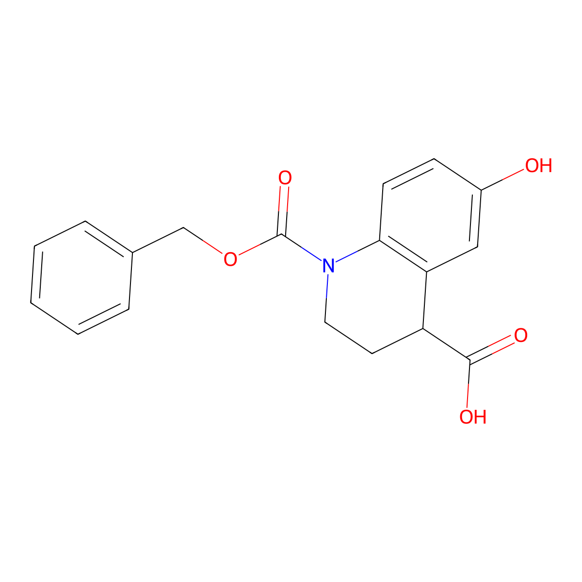 1-[(Benzyloxy)carbonyl]-6-hydroxy-1,2,3,4-tetrahydroquinoline-4-carboxylic acid molecular structure, CAS 2770487-48-2