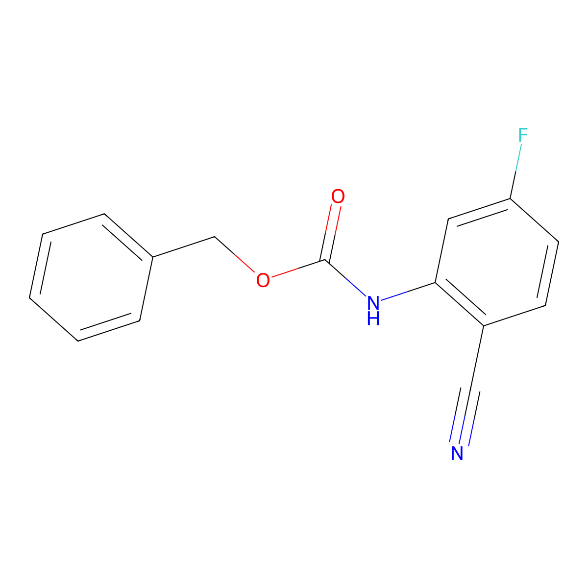 benzyl N-(2-cyano-5-fluorophenyl)carbamate molecular structure, CAS 2770487-56-2
