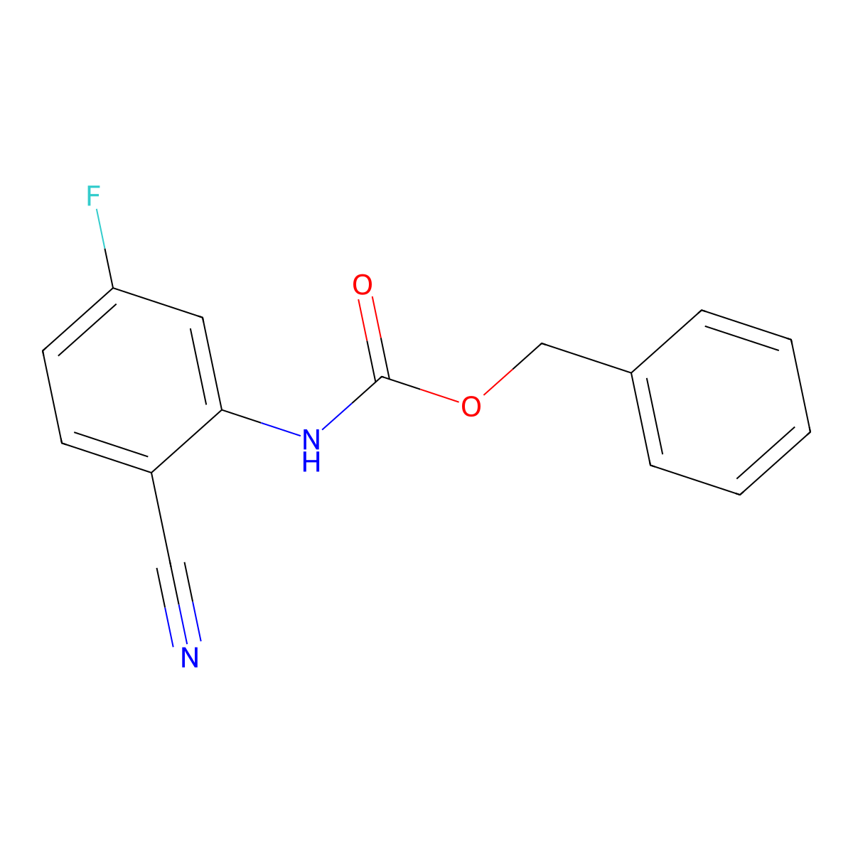 benzyl N-(2-cyano-5-fluorophenyl)carbamate molecular structure, CAS 2770487-56-2
