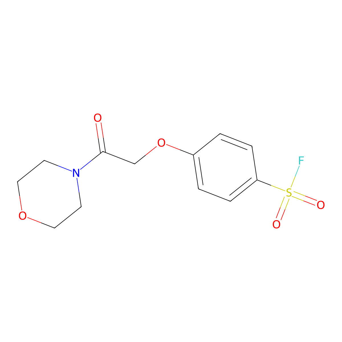 4-[2-(Morpholin-4-yl)-2-oxoethoxy]benzene-1-sulfonyl fluoride molecular structure, CAS 2770487-63-1