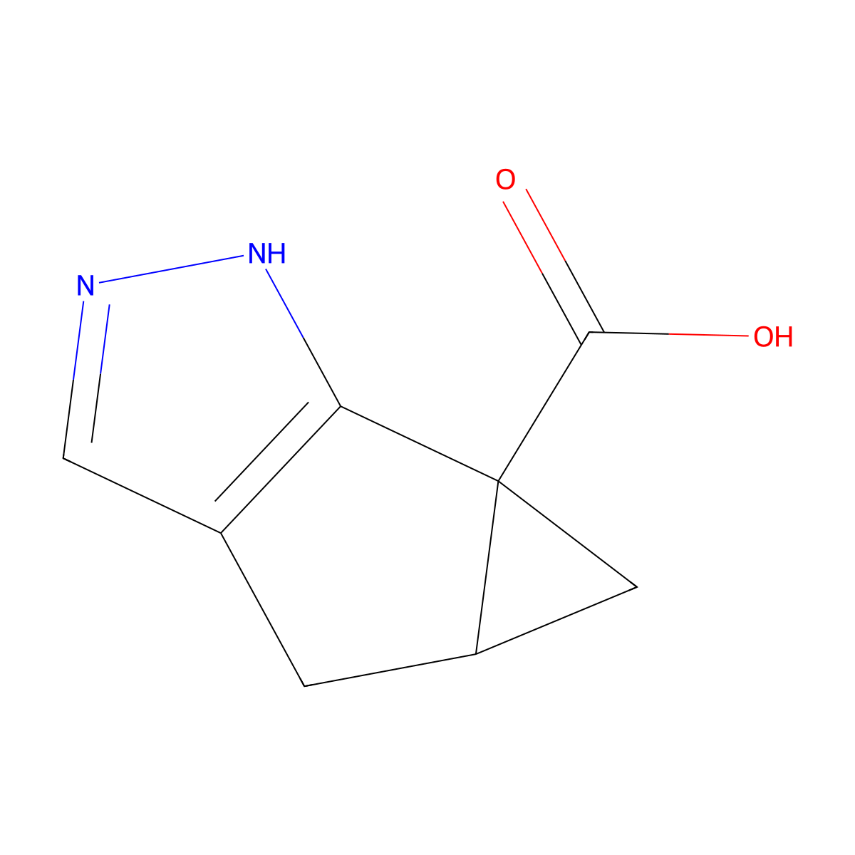 8,9-Diazatricyclo[4.3.0.0,2,4]nona-1(9),6-diene-2-carboxylic acid molecular structure, CAS 2770487-69-7