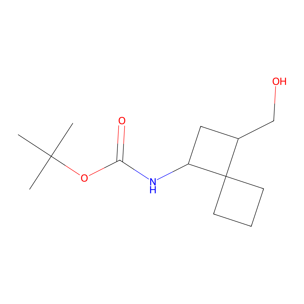 [3-(Boc-amino)spiro[3.3]heptan-1-YL]methanol molecular structure, CAS 2770487-79-9