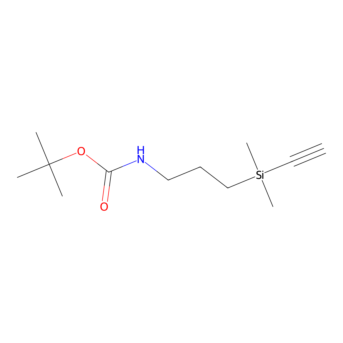 tert-butyl N-[3-(ethynyldimethylsilyl)propyl]carbamate molecular structure, CAS 2770487-88-0