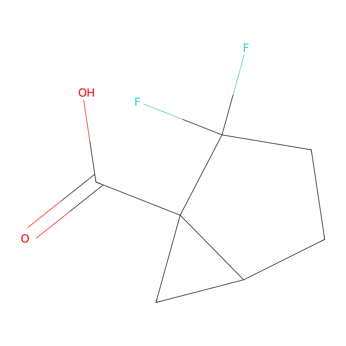 2,2-Difluorobicyclo[3.1.0]hexane-1-carboxylic acid molecular structure, CAS 2770488-03-2