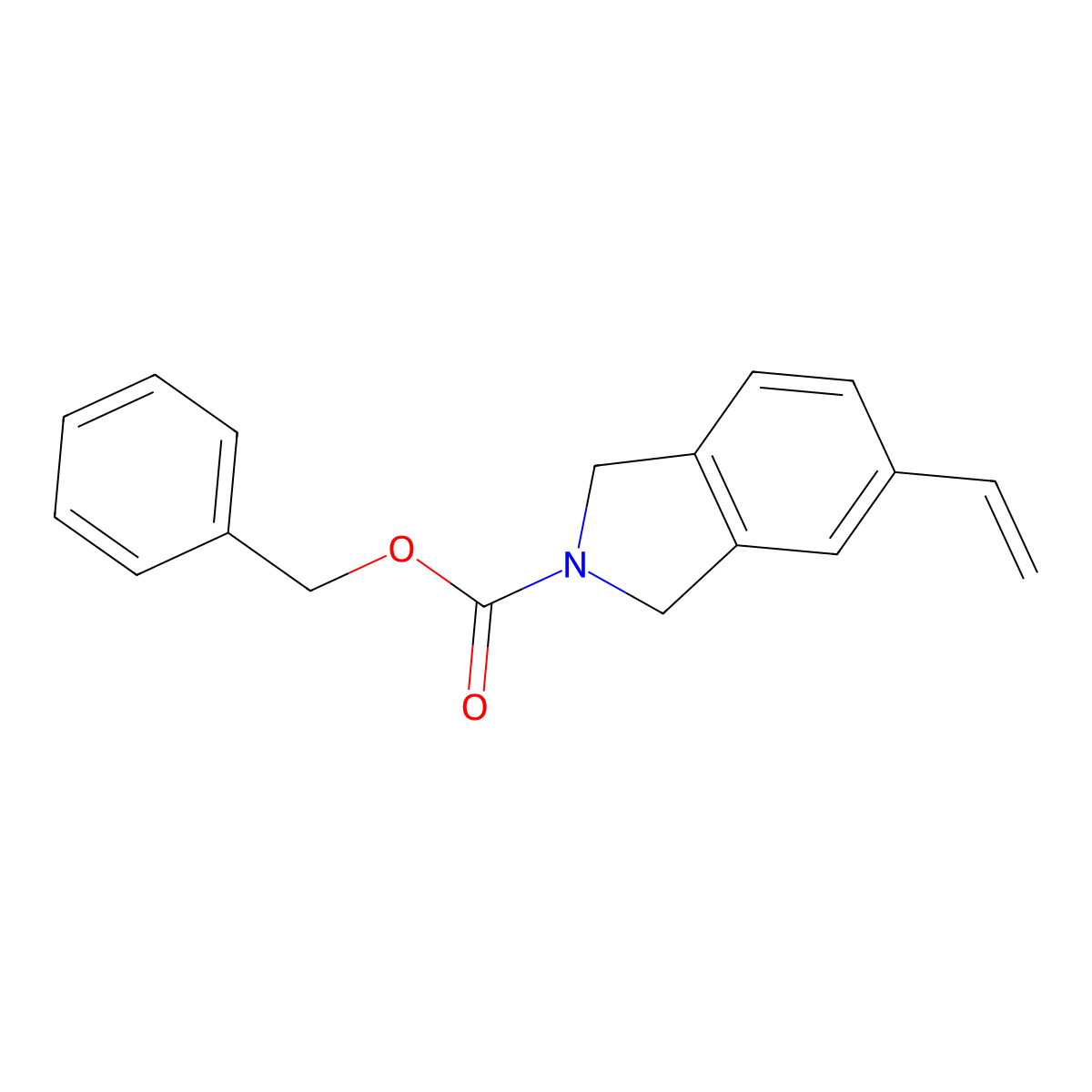 benzyl 5-ethenyl-2,3-dihydro-1H-isoindole-2-carboxylate molecular structure, CAS 2770488-12-3