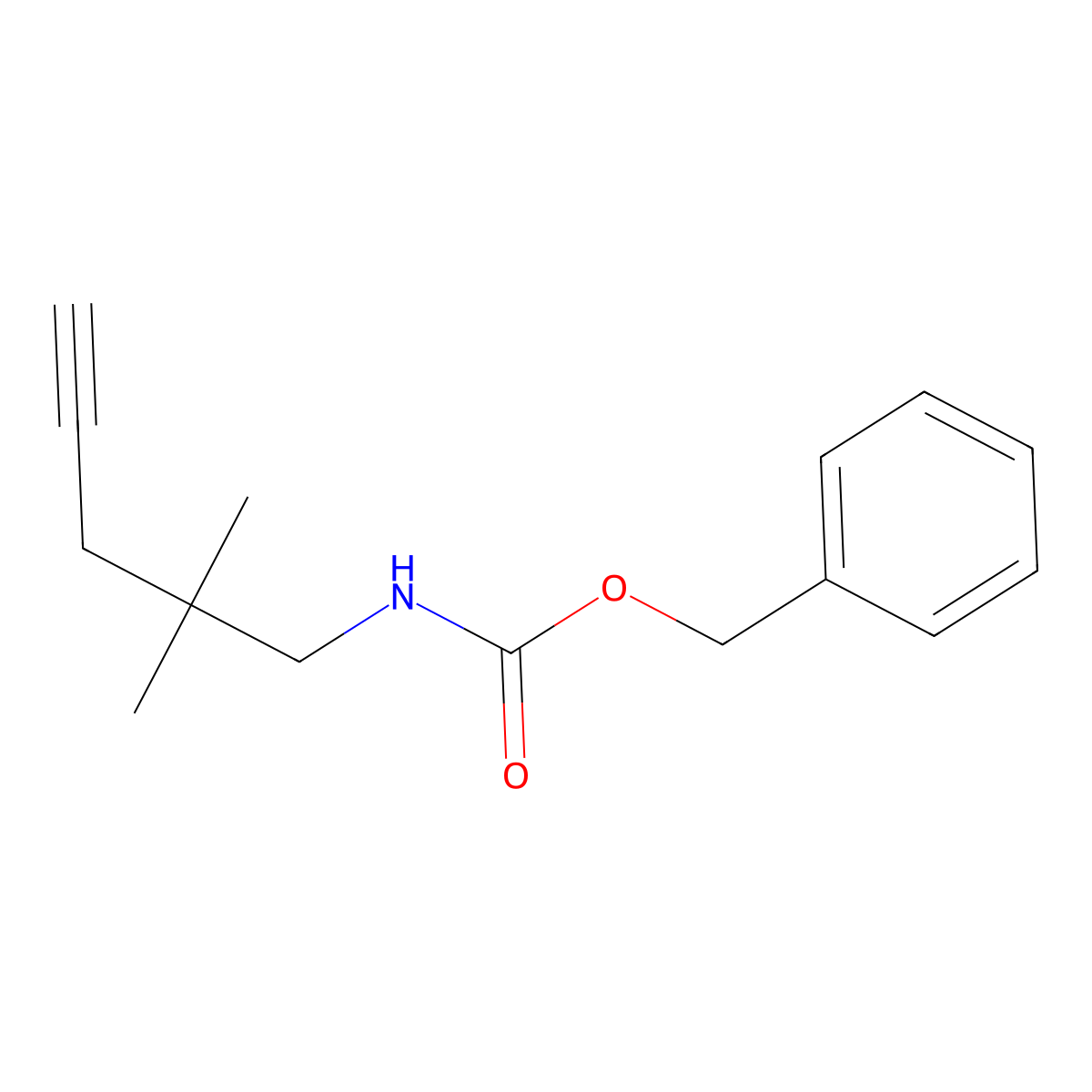benzyl N-(2,2-dimethylpent-4-yn-1-yl)carbamate molecular structure, CAS 2770493-89-3