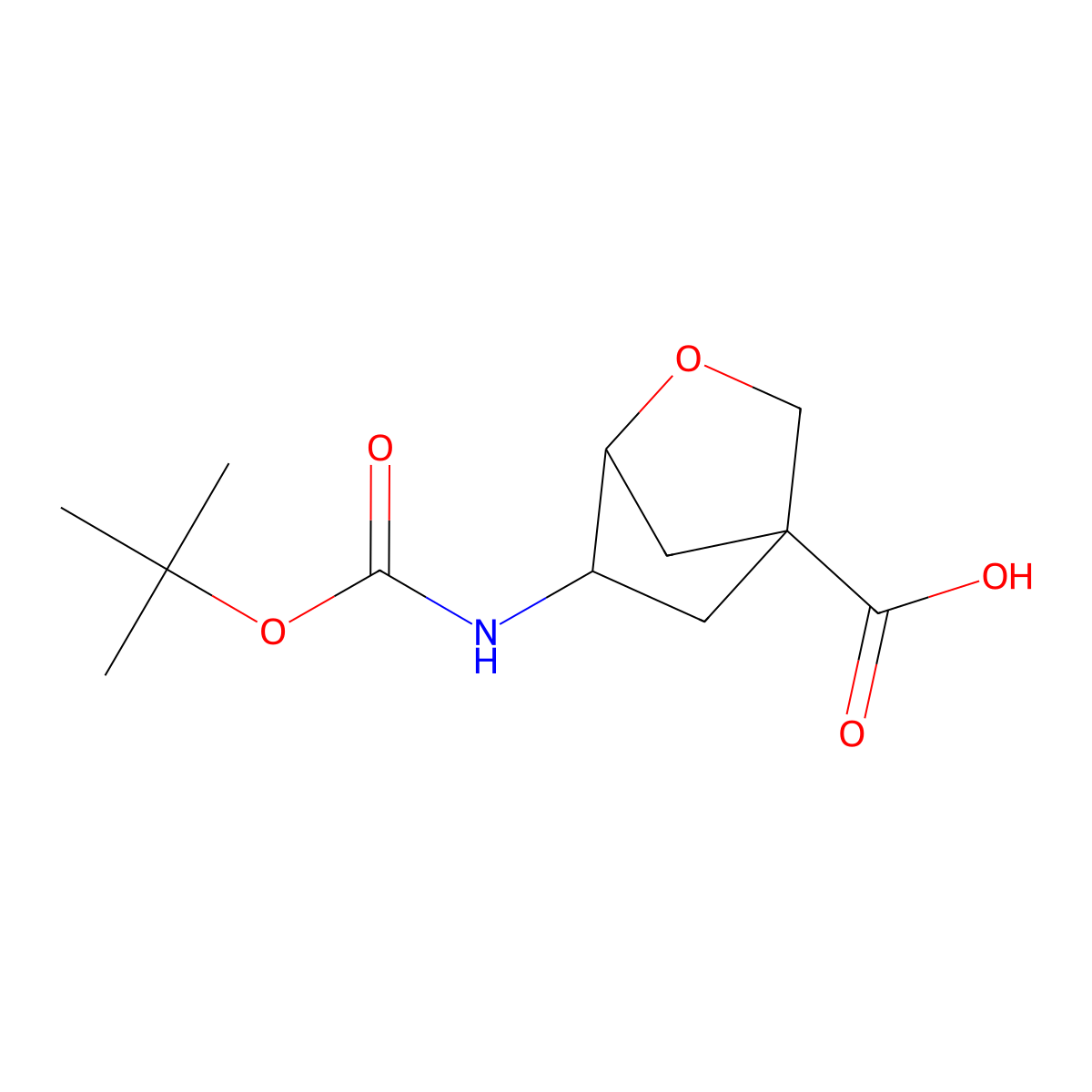 6-{[(Tert-butoxy)carbonyl]amino}-2-oxabicyclo[2.2.1]heptane-4-carboxylic acid molecular structure, CAS 2770494-01-2