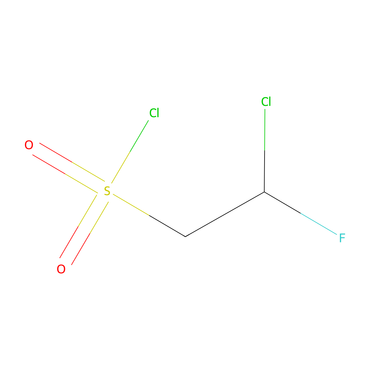 2-Chloro-2-fluoroethane-1-sulfonyl chloride molecular structure, CAS 2770494-05-6