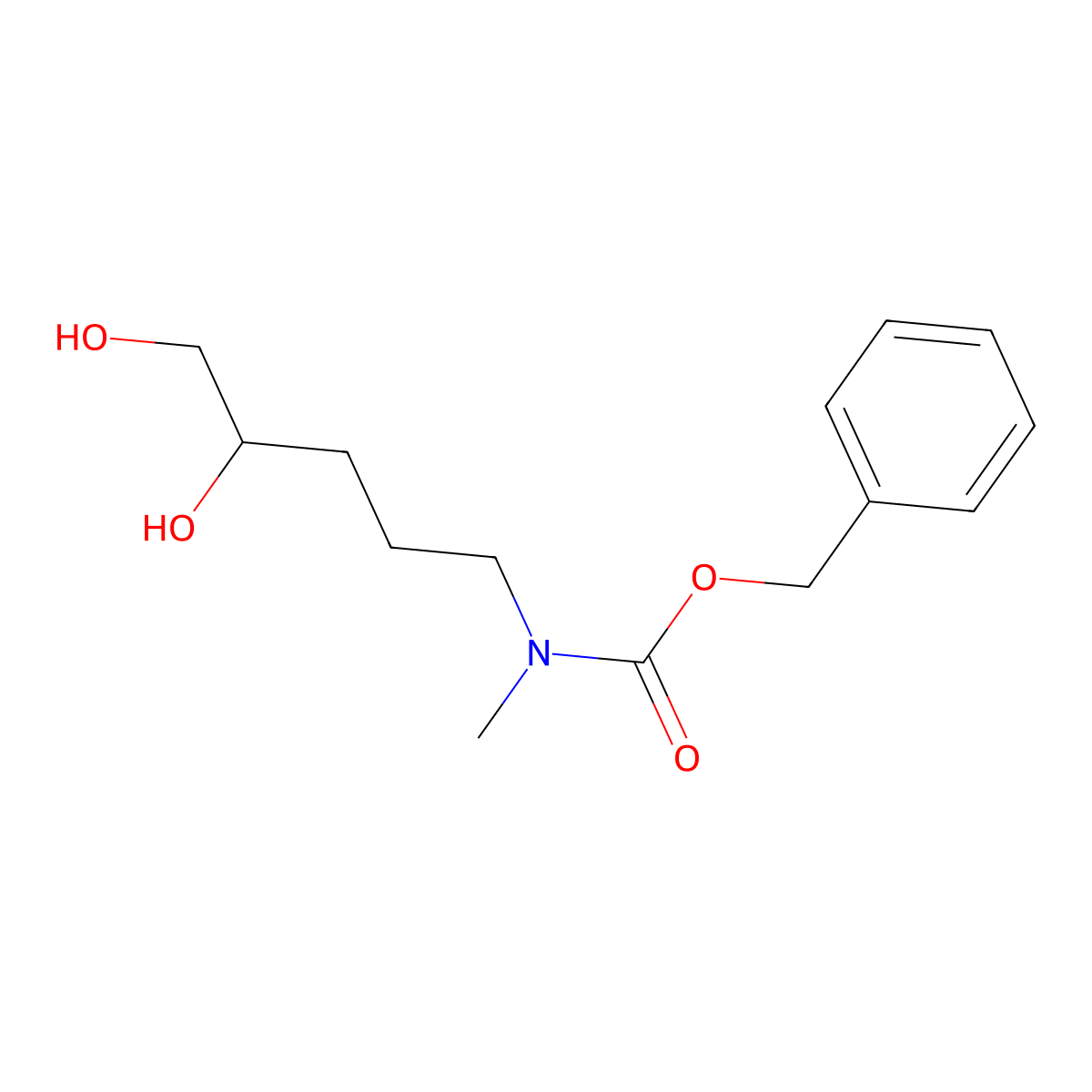 benzyl N-(4,5-dihydroxypentyl)-N-methylcarbamate molecular structure, CAS 2770494-16-9