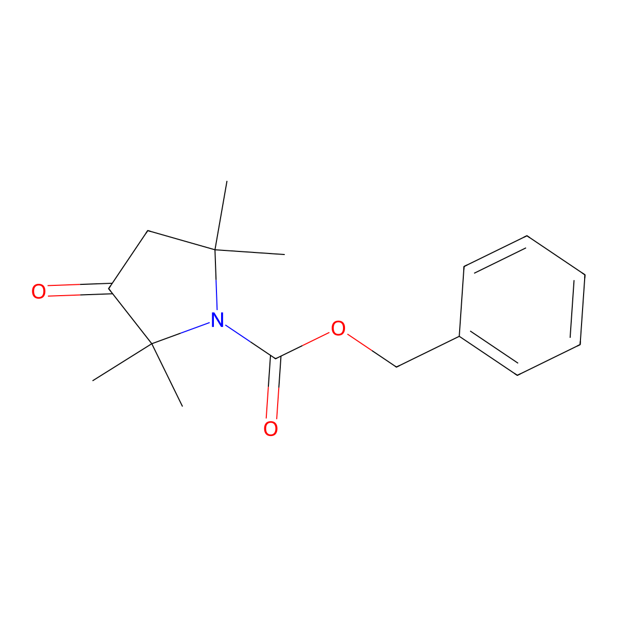 Benzyl 2,2,5,5-tetramethyl-3-oxopyrrolidine-1-carboxylate molecular structure, CAS 2770494-64-7