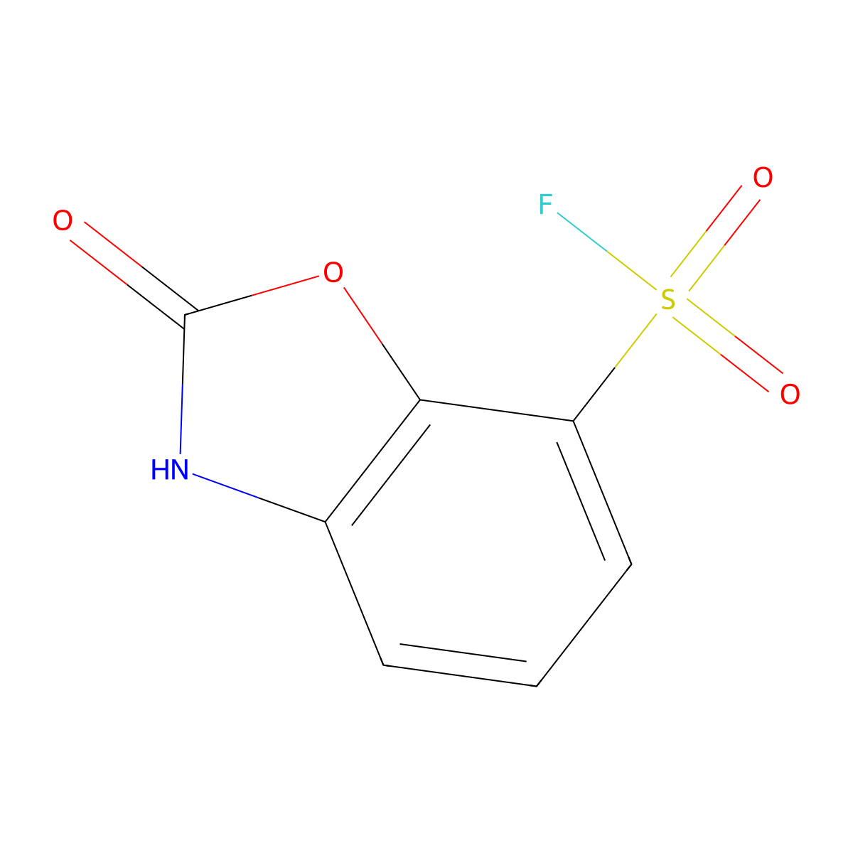 2-Hydroxy-1,3-benzoxazole-7-sulfonyl fluoride molecular structure, CAS 2770494-90-9
