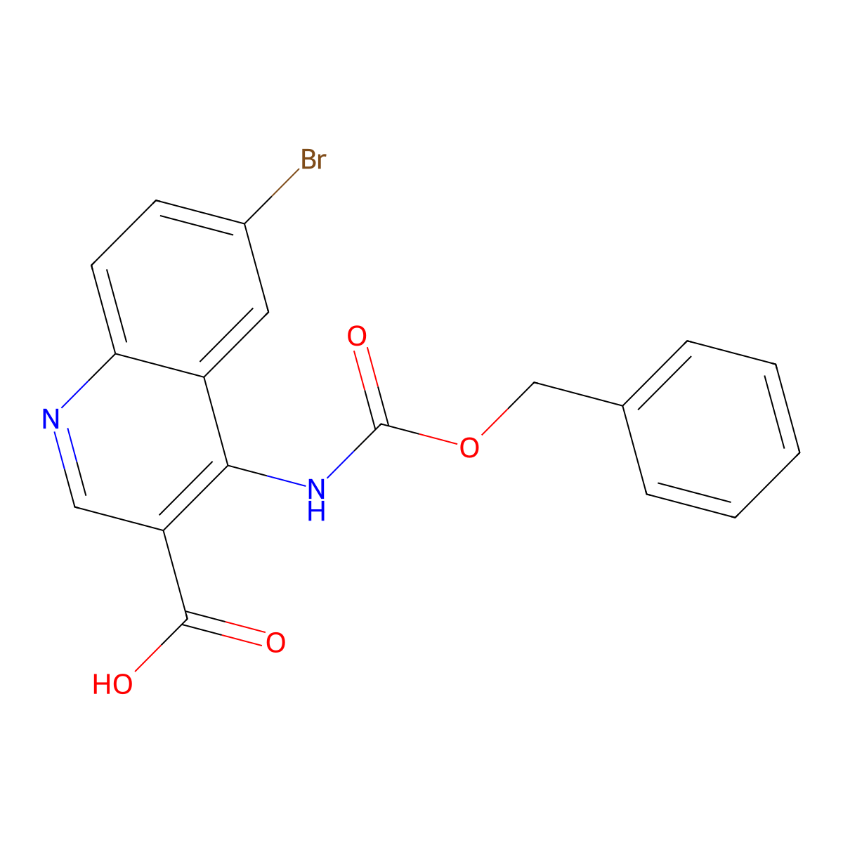 4-{[(Benzyloxy)carbonyl]amino}-6-bromoquinoline-3-carboxylic acid molecular structure, CAS 2770494-92-1