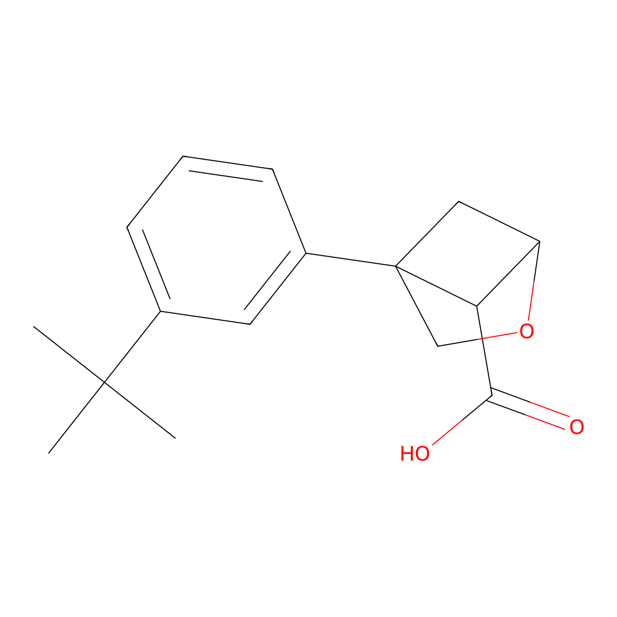 4-(3-Tert-butylphenyl)-2-oxabicyclo[2.1.1]hexane-5-carboxylic acid molecular structure, CAS 2770494-97-6