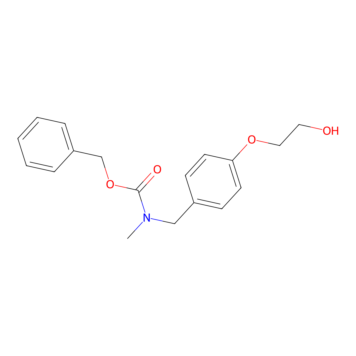 benzyl N-{[4-(2-hydroxyethoxy)phenyl]methyl}-N-methylcarbamate molecular structure, CAS 2770495-06-0