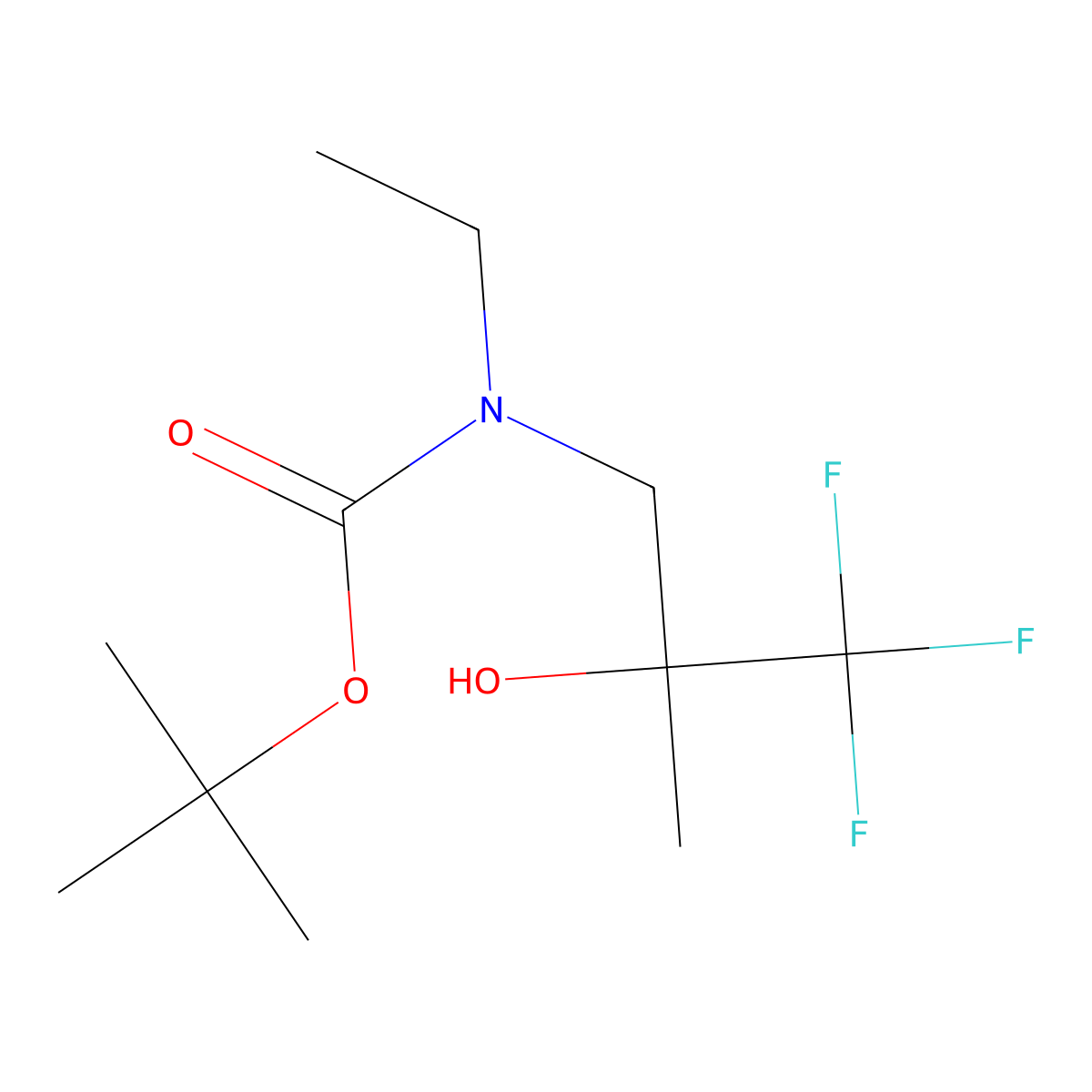 tert-butyl N-ethyl-N-(3,3,3-trifluoro-2-hydroxy-2-methylpropyl)carbamate molecular structure, CAS 2770495-37-7