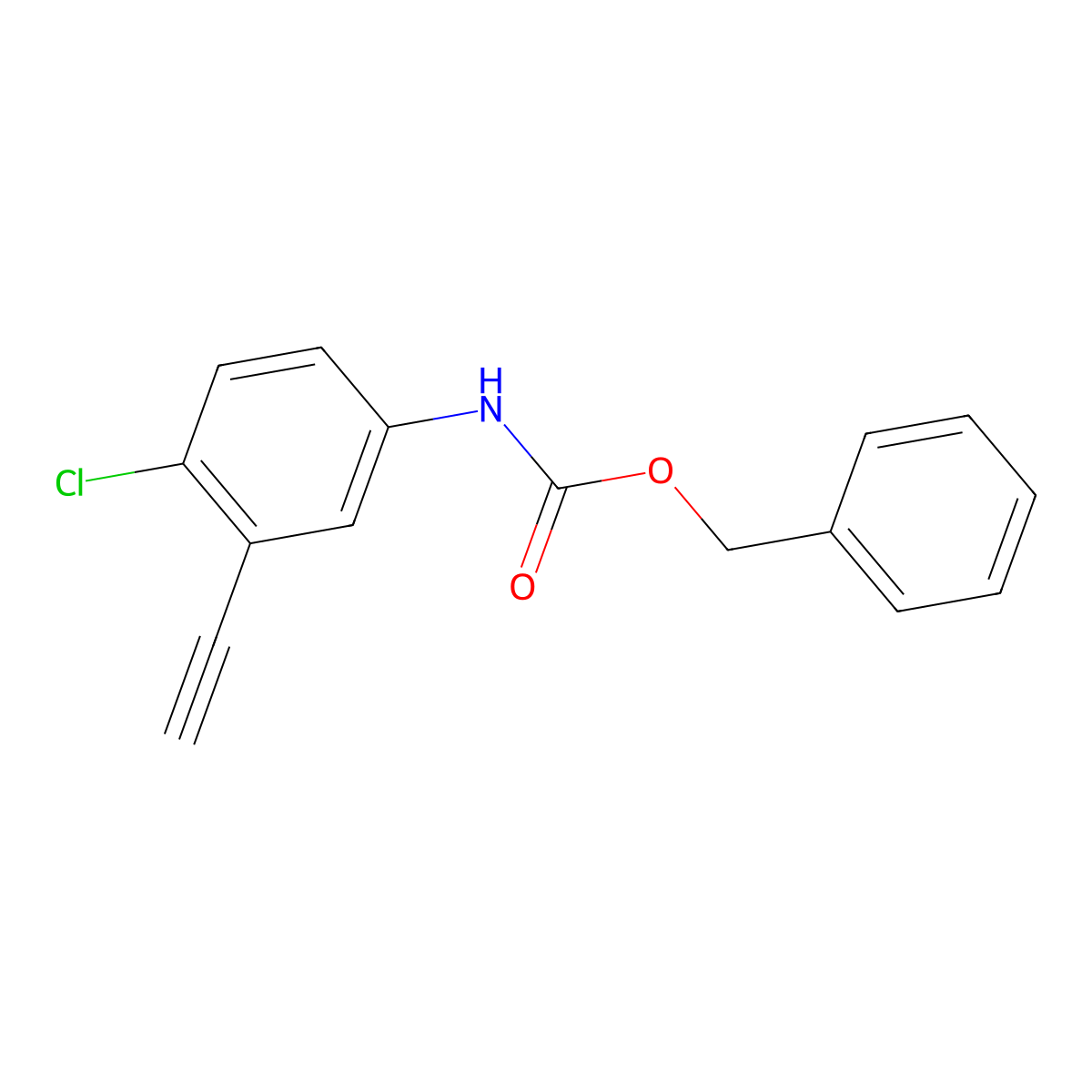 benzyl N-(4-chloro-3-ethynylphenyl)carbamate molecular structure, CAS 2770495-38-8