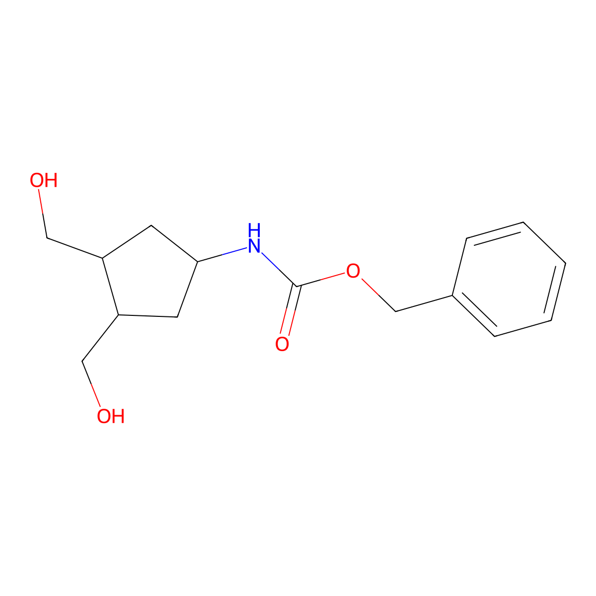benzyl N-[3,4-bis(hydroxymethyl)cyclopentyl]carbamate molecular structure, CAS 2770495-62-8