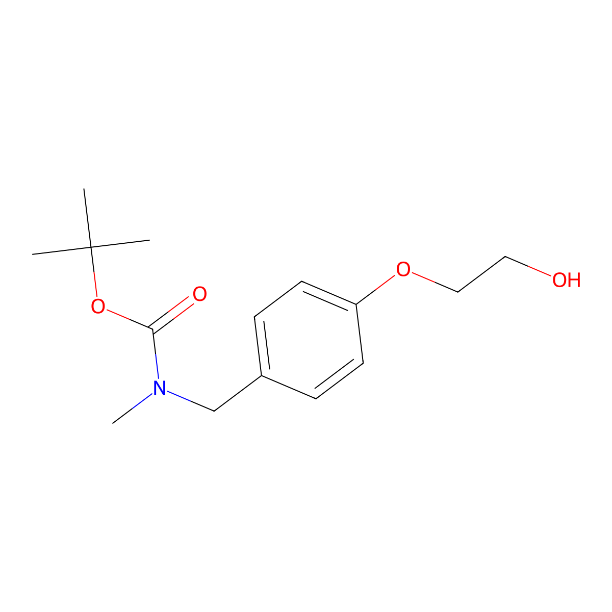 tert-butyl N-{[4-(2-hydroxyethoxy)phenyl]methyl}-N-methylcarbamate molecular structure, CAS 2770495-69-5