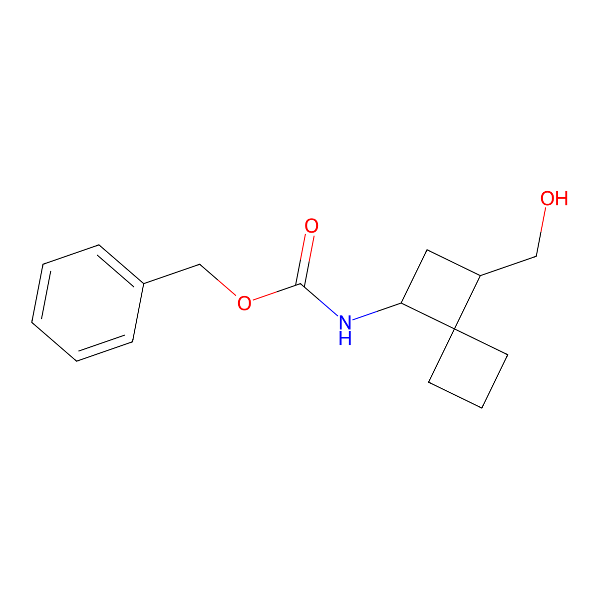 benzyl N-[3-(hydroxymethyl)spiro[3.3]heptan-1-yl]carbamate molecular structure, CAS 2770495-72-0