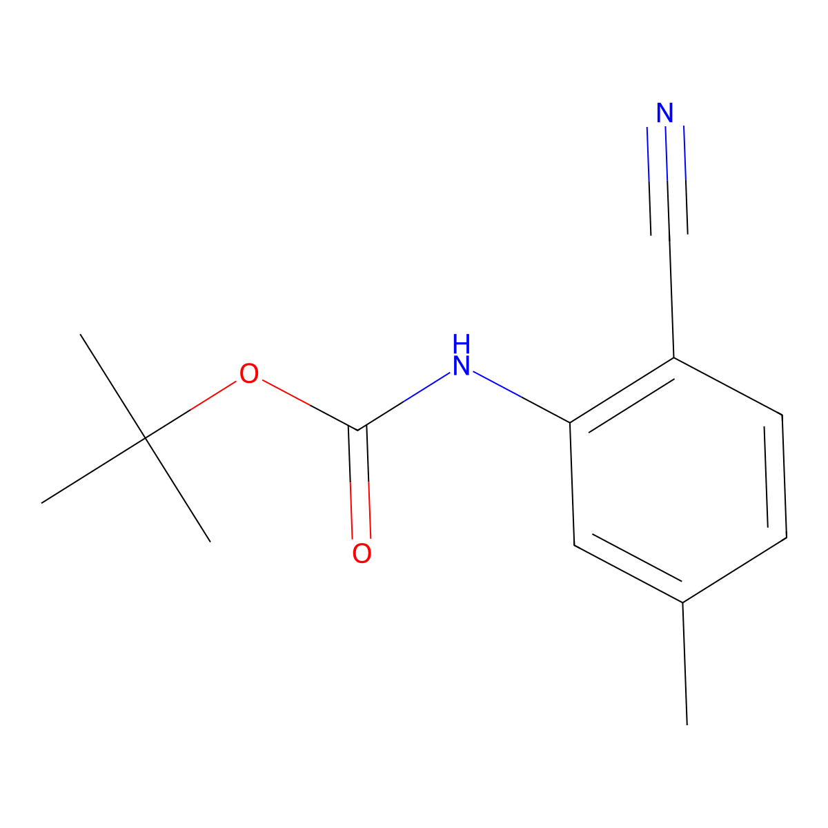 tert-butyl N-(2-cyano-5-methylphenyl)carbamate molecular structure, CAS 2770498-27-4