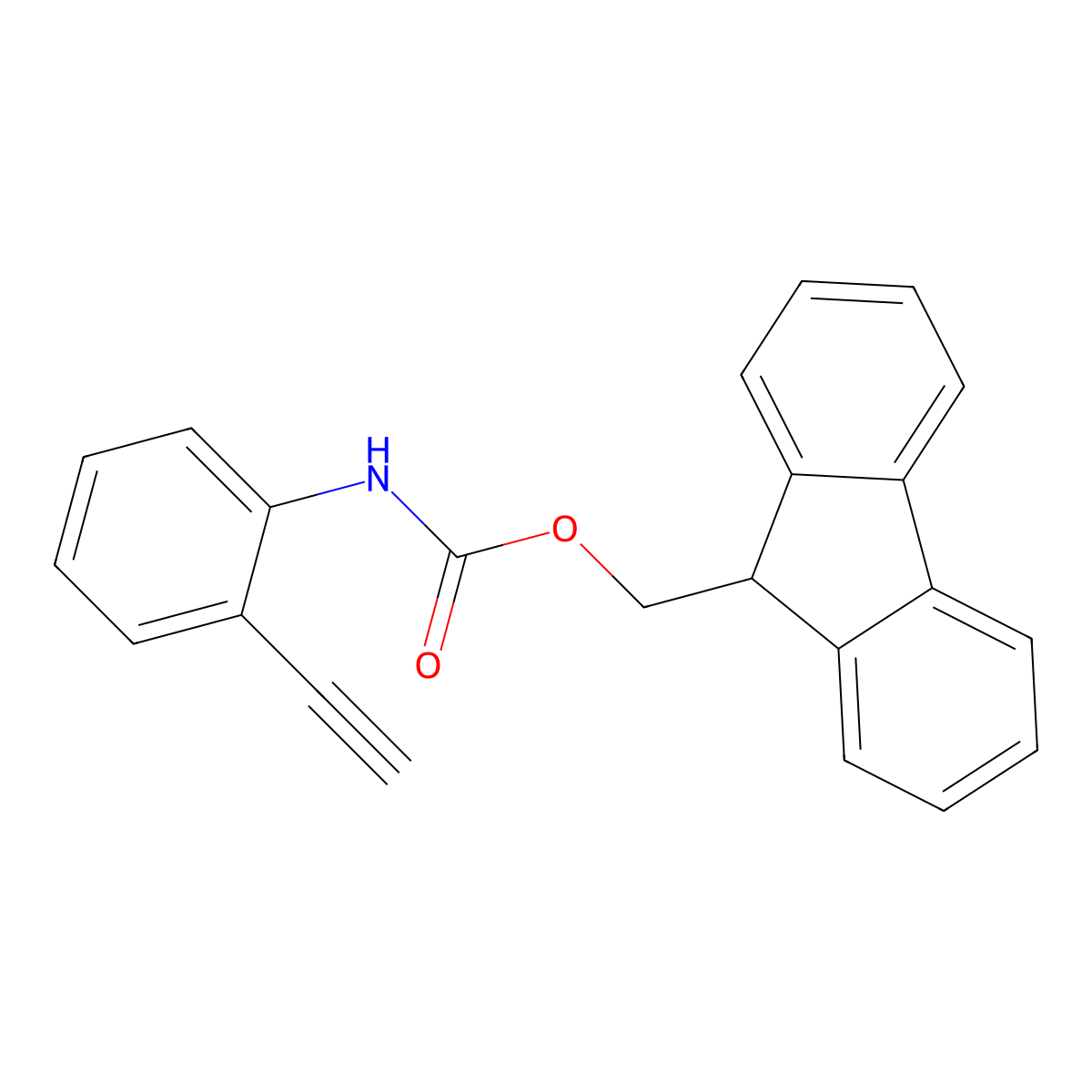 (9H-fluoren-9-yl)methyl N-(2-ethynylphenyl)carbamate molecular structure, CAS 2770498-28-5