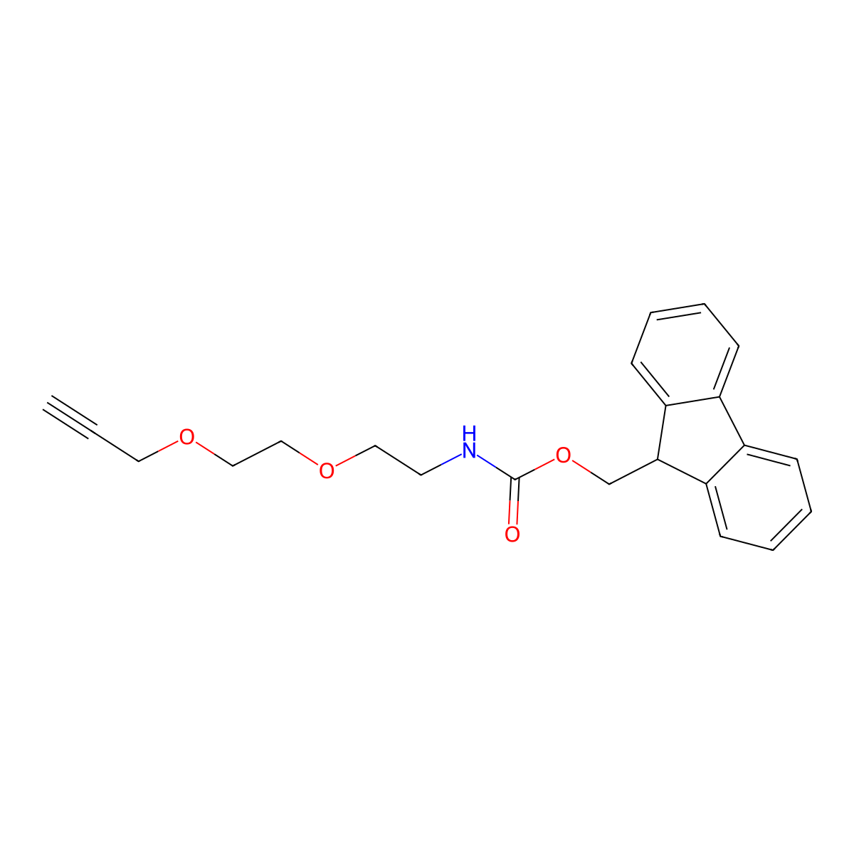 (9H-fluoren-9-yl)methyl N-{2-[2-(prop-2-yn-1-yloxy)ethoxy]ethyl}carbamate molecular structure, CAS 2770498-67-2