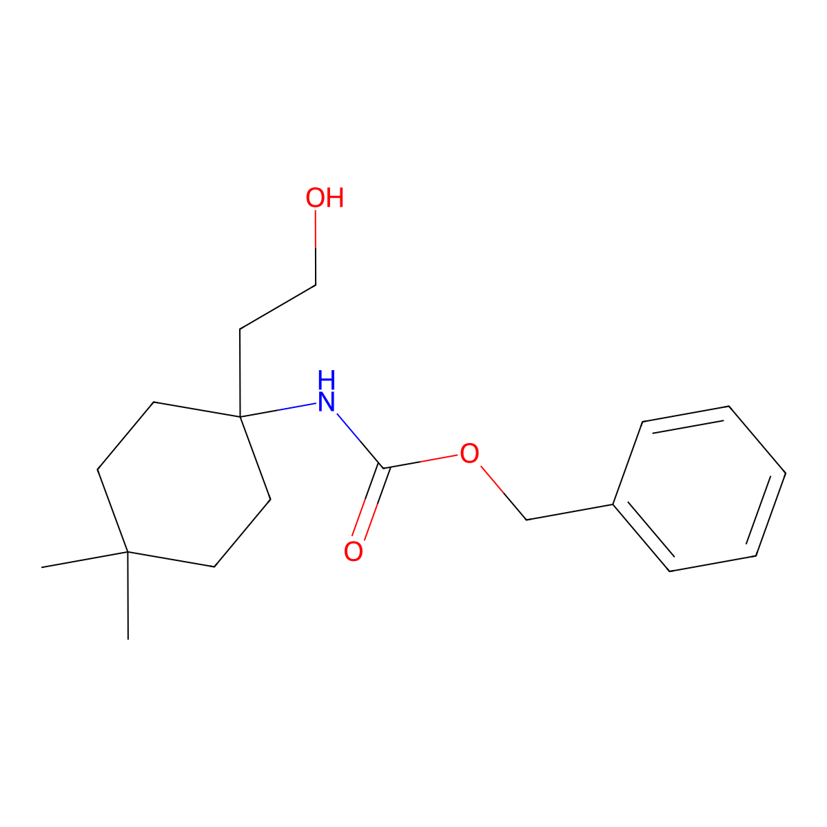 benzyl N-[1-(2-hydroxyethyl)-4,4-dimethylcyclohexyl]carbamate molecular structure, CAS 2770498-94-5