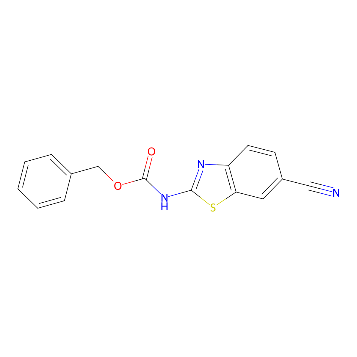benzyl N-(6-cyano-1,3-benzothiazol-2-yl)carbamate molecular structure, CAS 2770499-01-7
