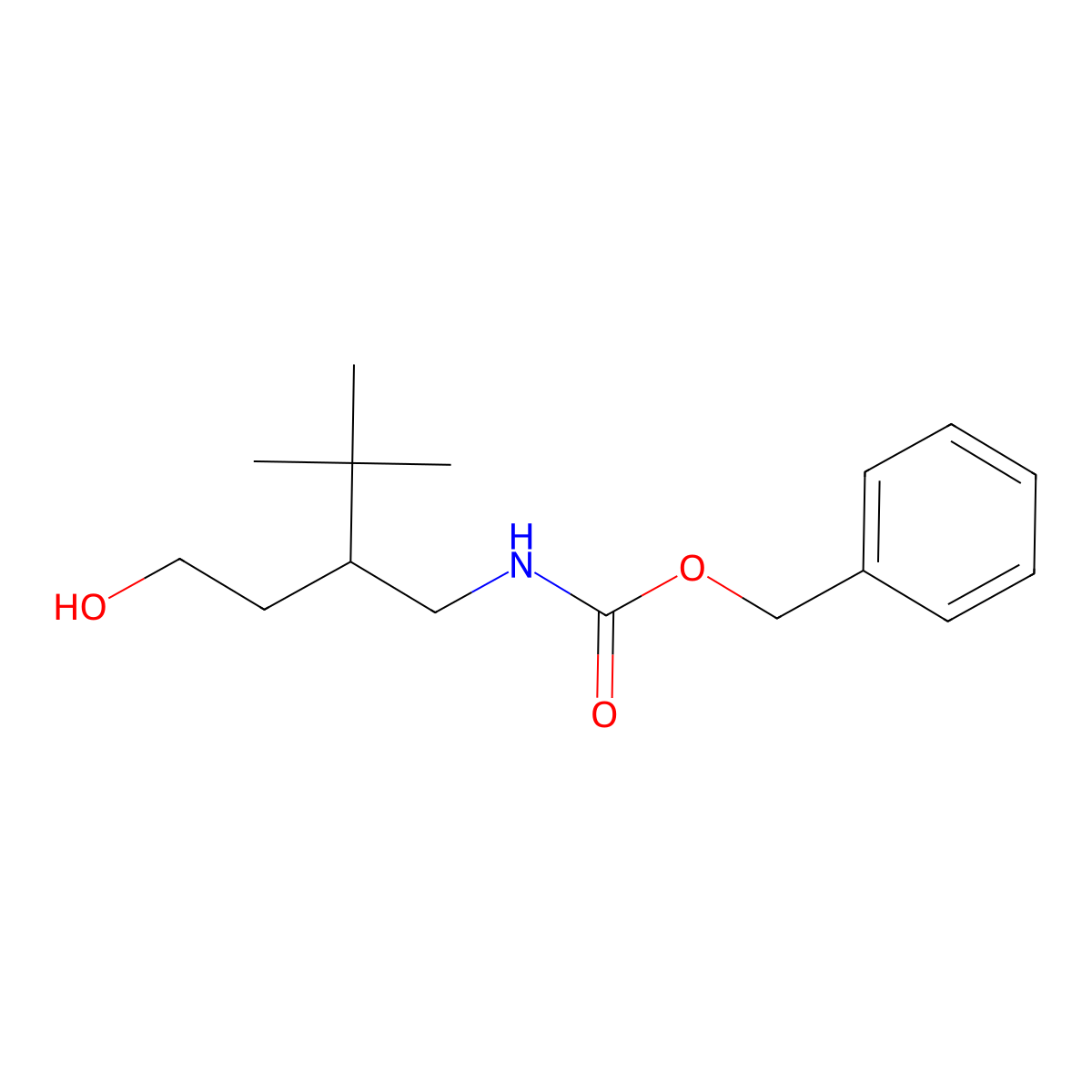 benzyl N-(2-tert-butyl-4-hydroxybutyl)carbamate molecular structure, CAS 2770499-07-3