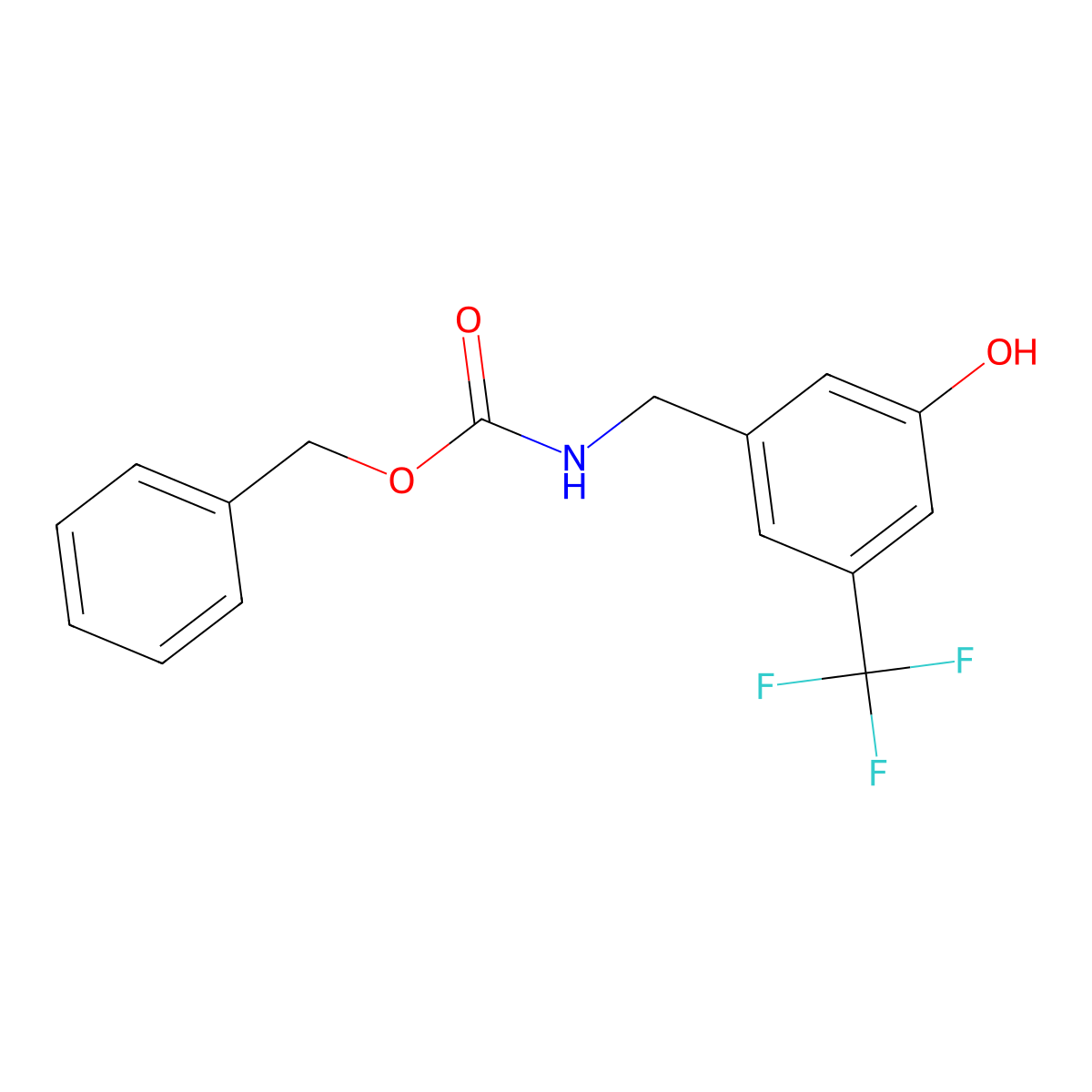 benzyl N-{[3-hydroxy-5-(trifluoromethyl)phenyl]methyl}carbamate molecular structure, CAS 2770499-17-5