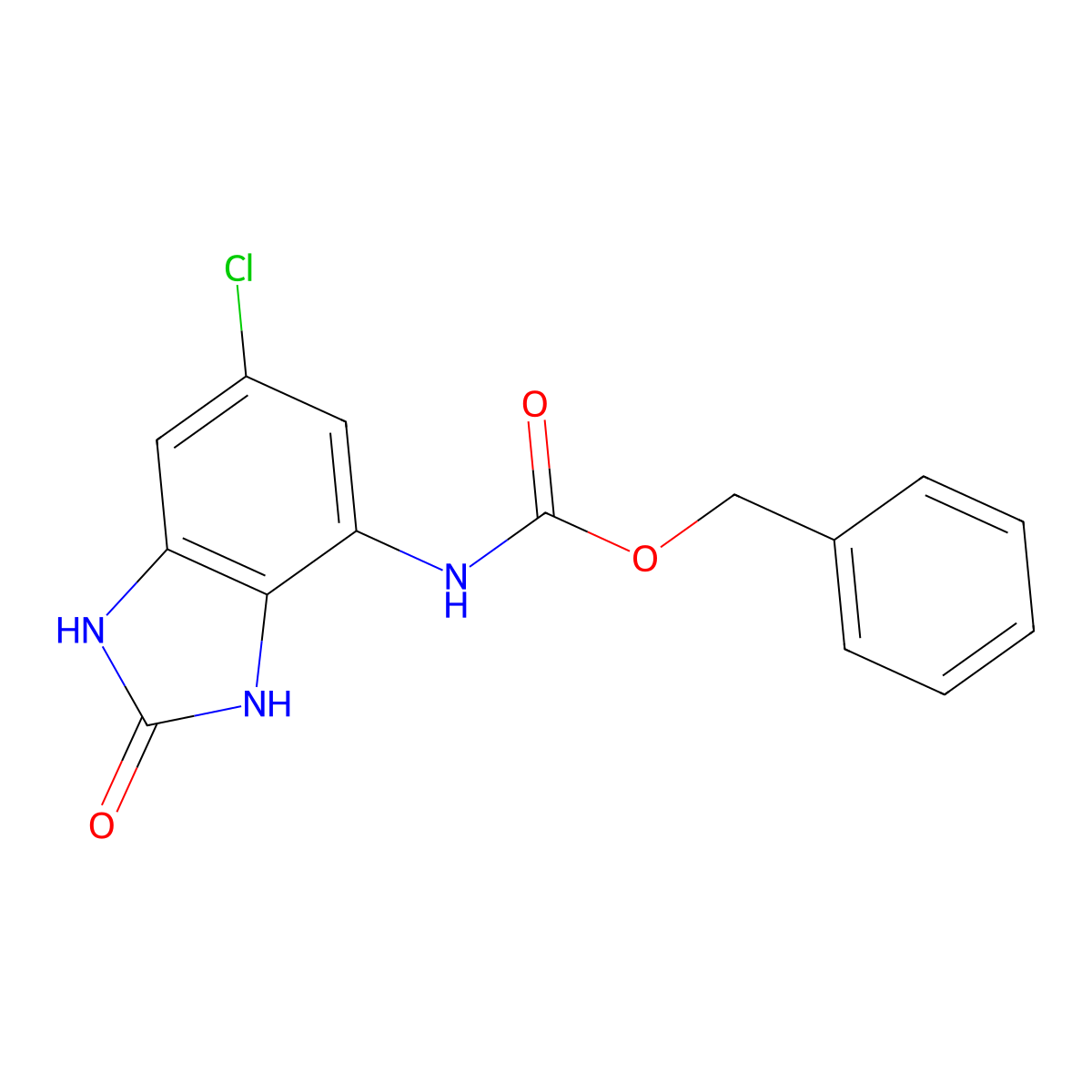 benzyl N-(6-chloro-2-hydroxy-1H-1,3-benzodiazol-4-yl)carbamate molecular structure, CAS 2770499-50-6