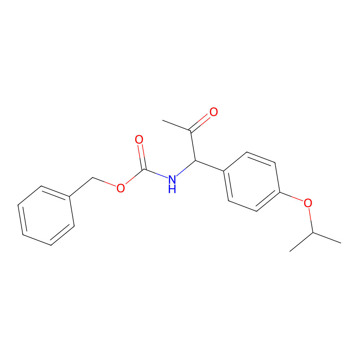 benzyl N-{2-oxo-1-[4-(propan-2-yloxy)phenyl]propyl}carbamate molecular structure, CAS 2770500-23-5