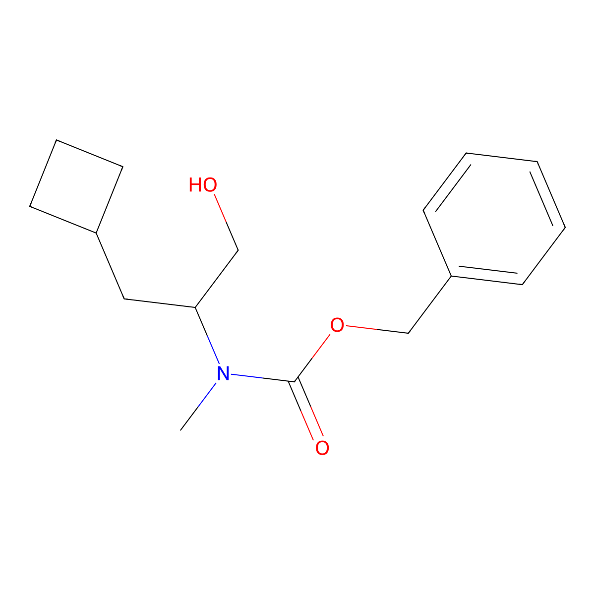 benzyl N-(1-cyclobutyl-3-hydroxypropan-2-yl)-N-methylcarbamate molecular structure, CAS 2770500-43-9