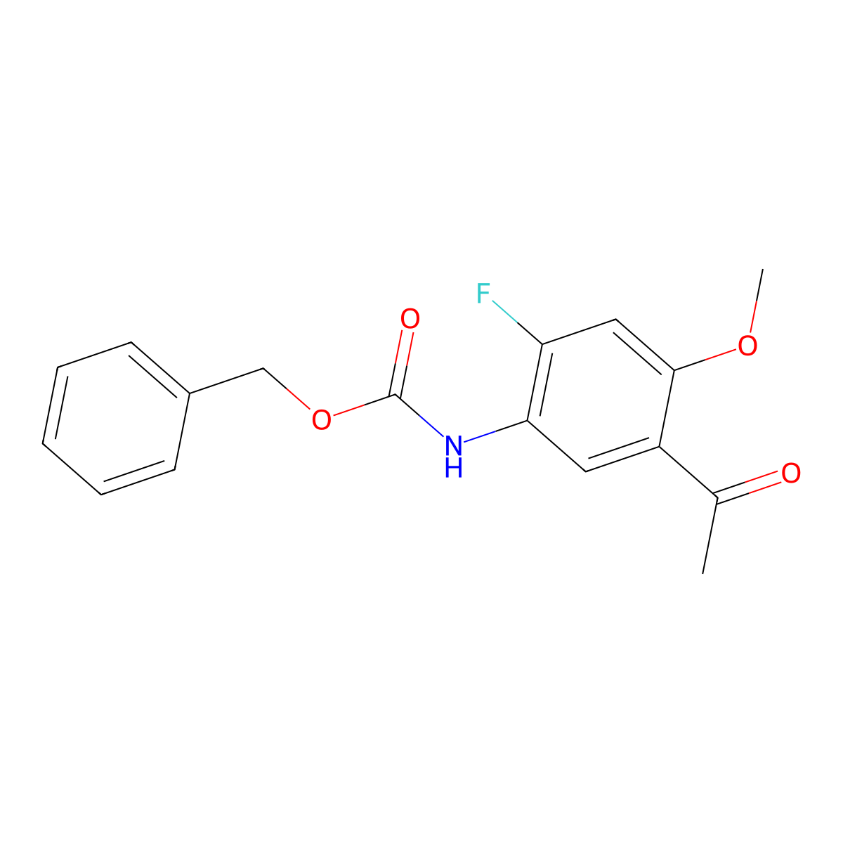 benzyl N-(5-acetyl-2-fluoro-4-methoxyphenyl)carbamate molecular structure, CAS 2770500-55-3