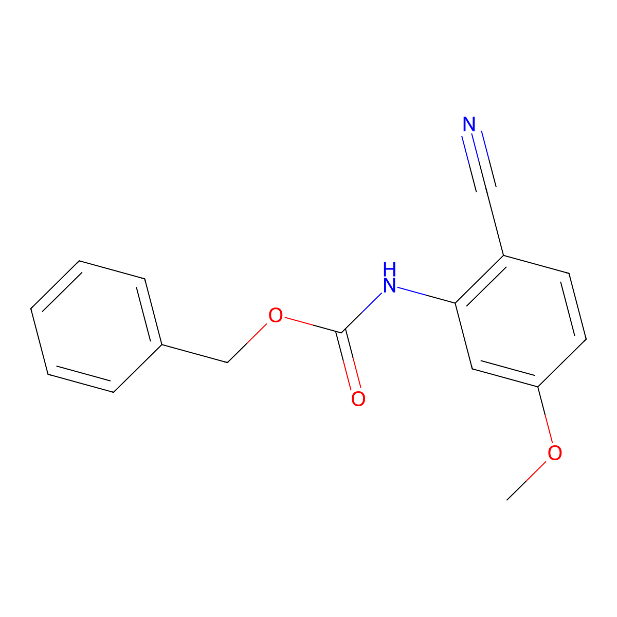 benzyl N-(2-cyano-5-methoxyphenyl)carbamate molecular structure, CAS 2770500-58-6