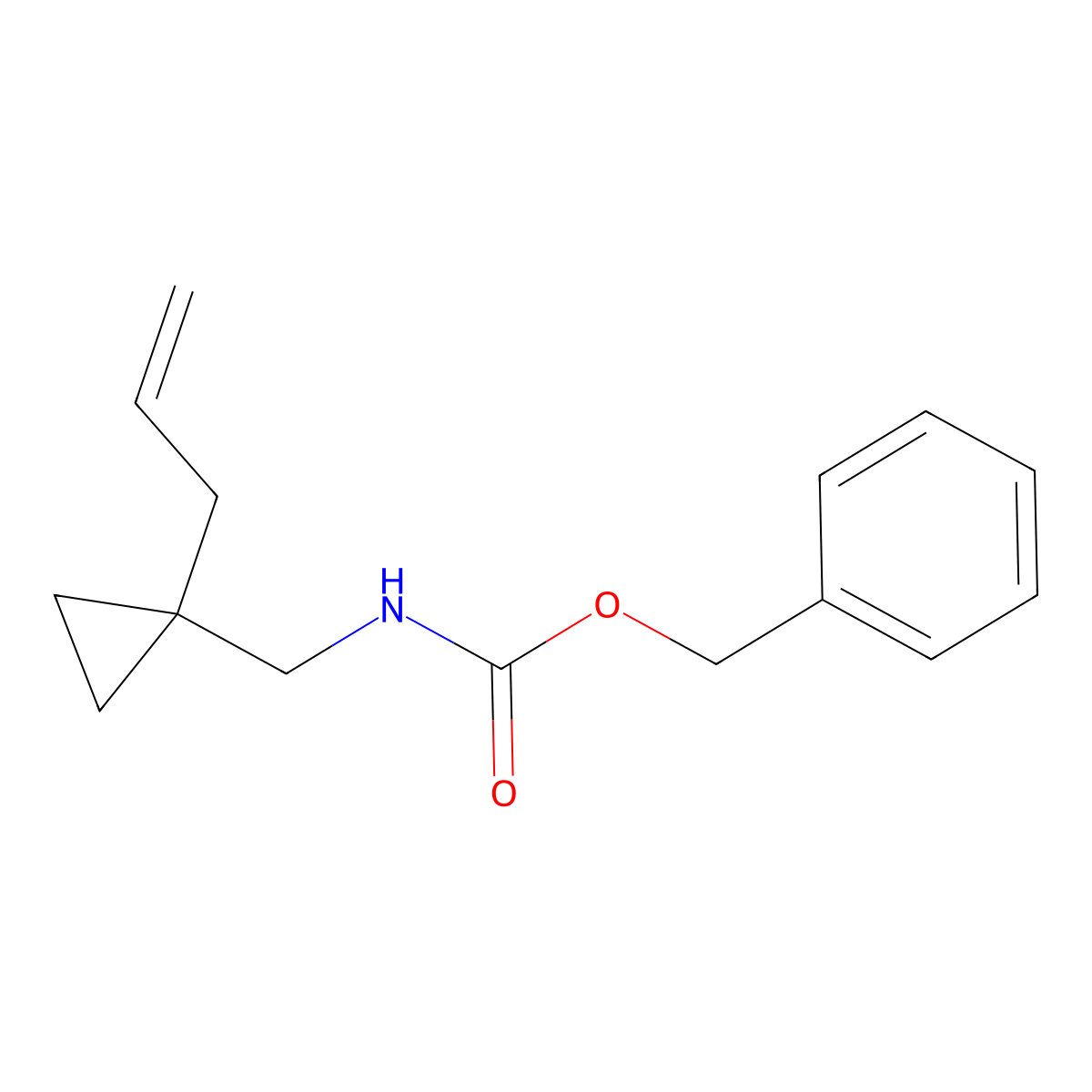 benzyl N-{[1-(prop-2-en-1-yl)cyclopropyl]methyl}carbamate molecular structure, CAS 2770500-66-6