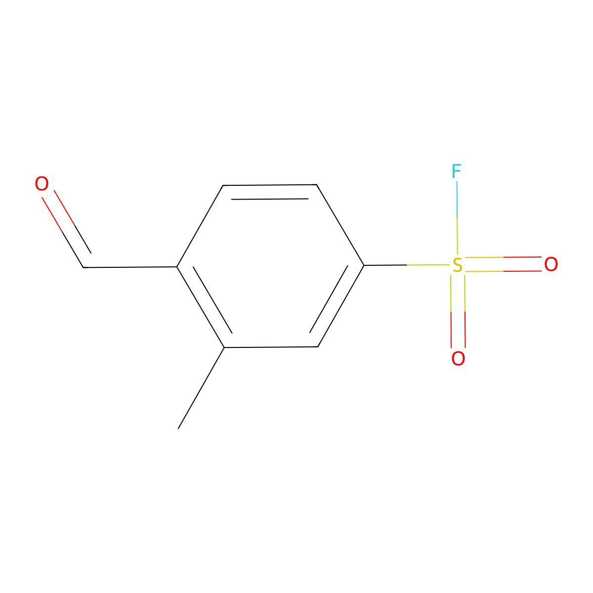 4-Formyl-3-methylbenzene-1-sulfonyl fluoride molecular structure, CAS 2770501-05-6