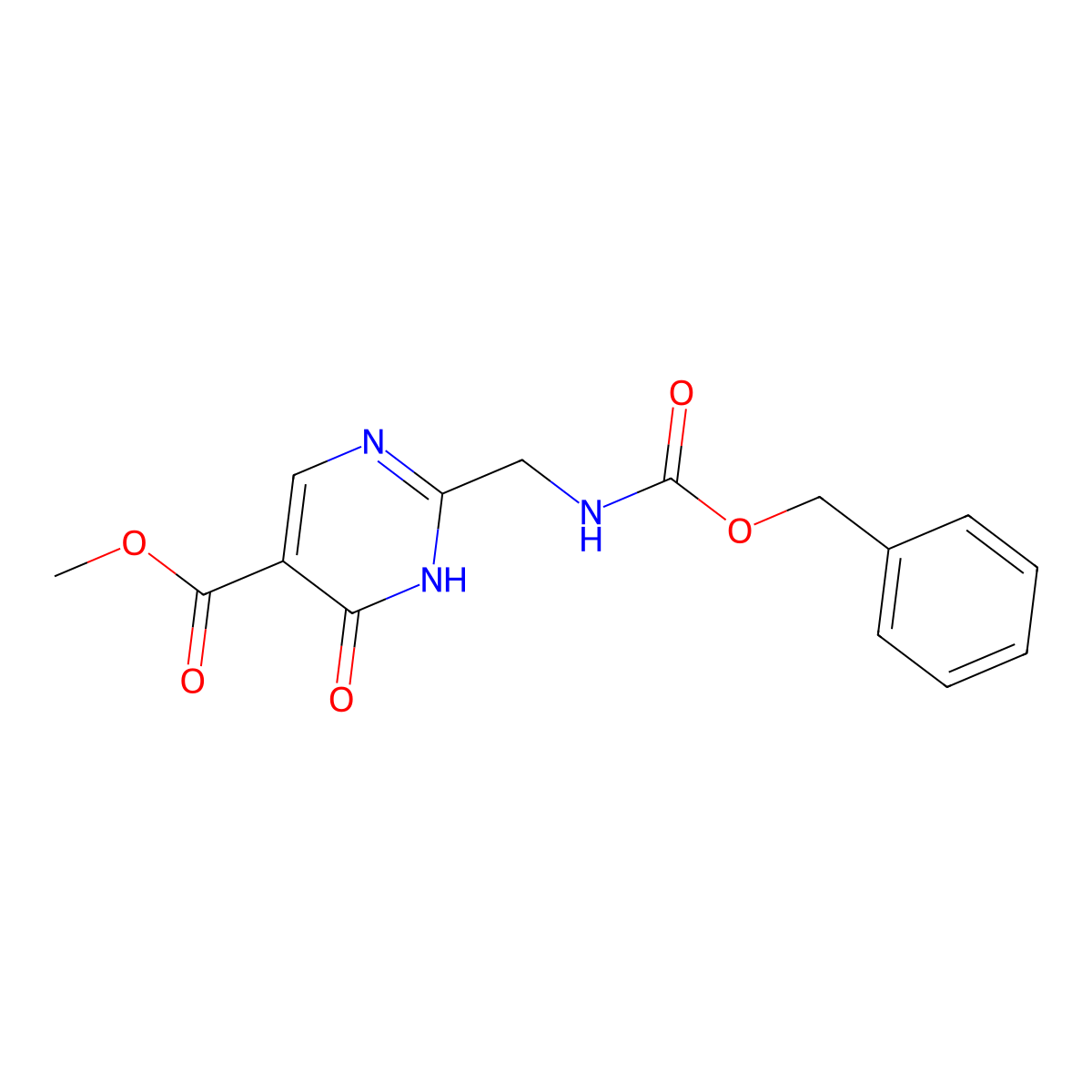 Methyl 2-({[(benzyloxy)carbonyl]amino}methyl)-4-hydroxypyrimidine-5-carboxylate molecular structure, CAS 2770501-10-3