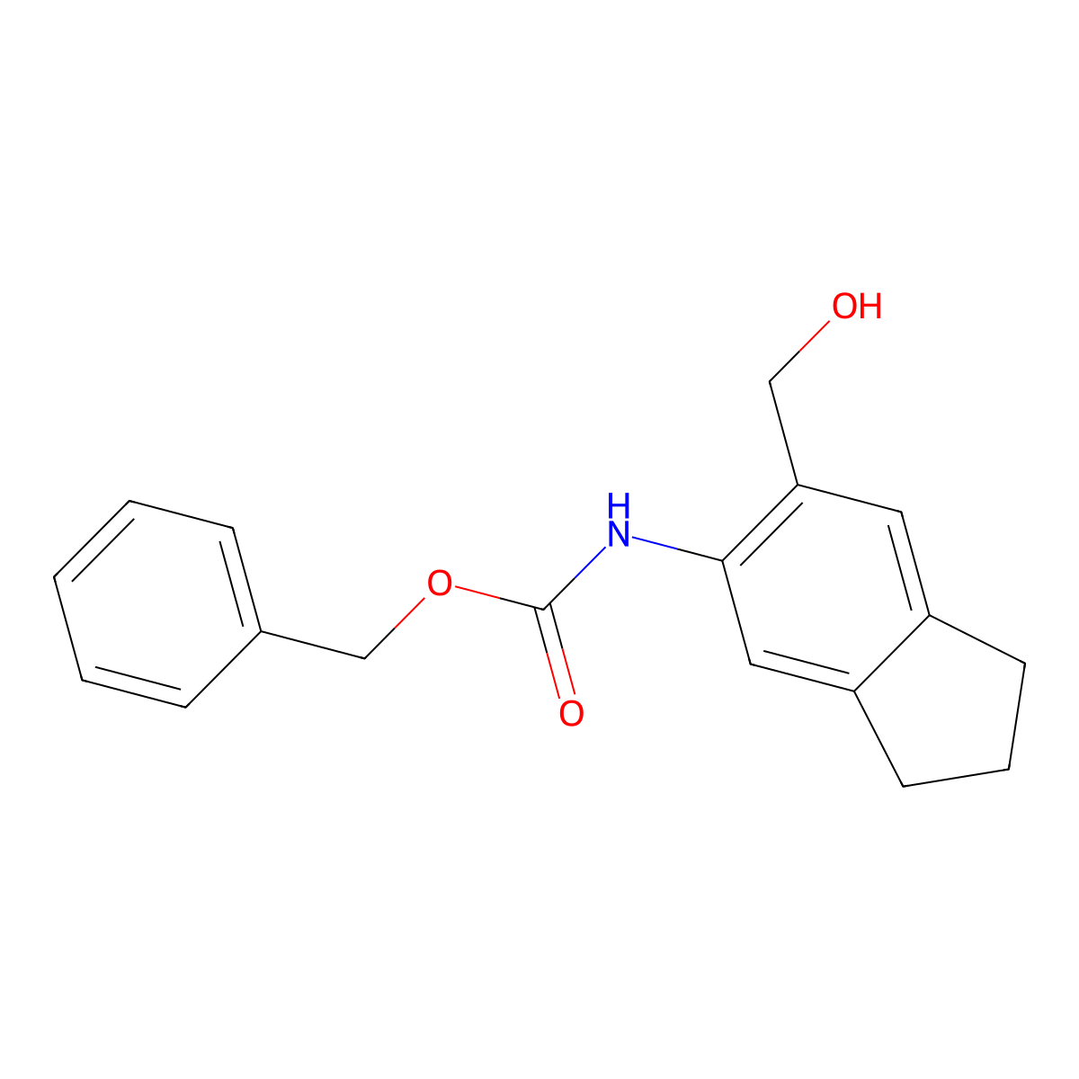 benzyl N-[6-(hydroxymethyl)-2,3-dihydro-1H-inden-5-yl]carbamate molecular structure, CAS 2770501-15-8