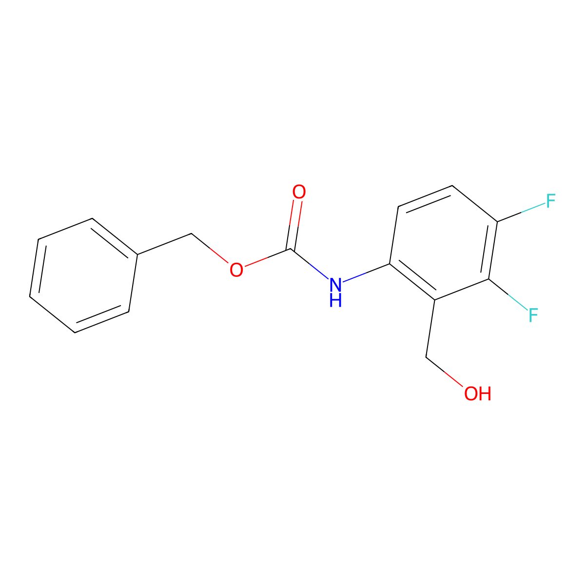 benzyl N-[3,4-difluoro-2-(hydroxymethyl)phenyl]carbamate molecular structure, CAS 2770501-22-7