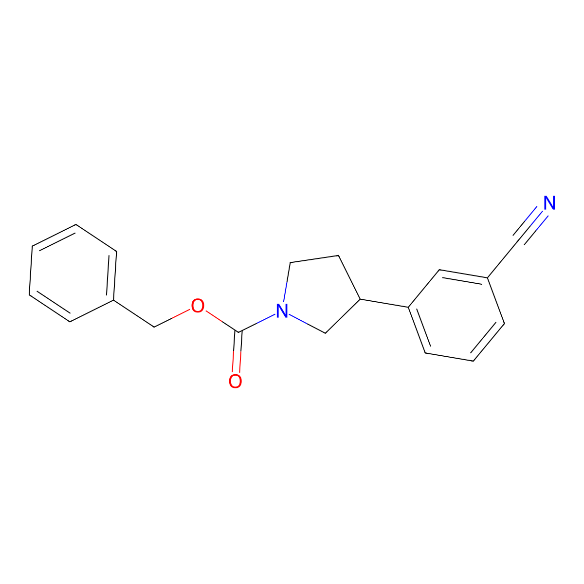 Benzyl 3-(3-cyanophenyl)pyrrolidine-1-carboxylate molecular structure, CAS 2770501-29-4