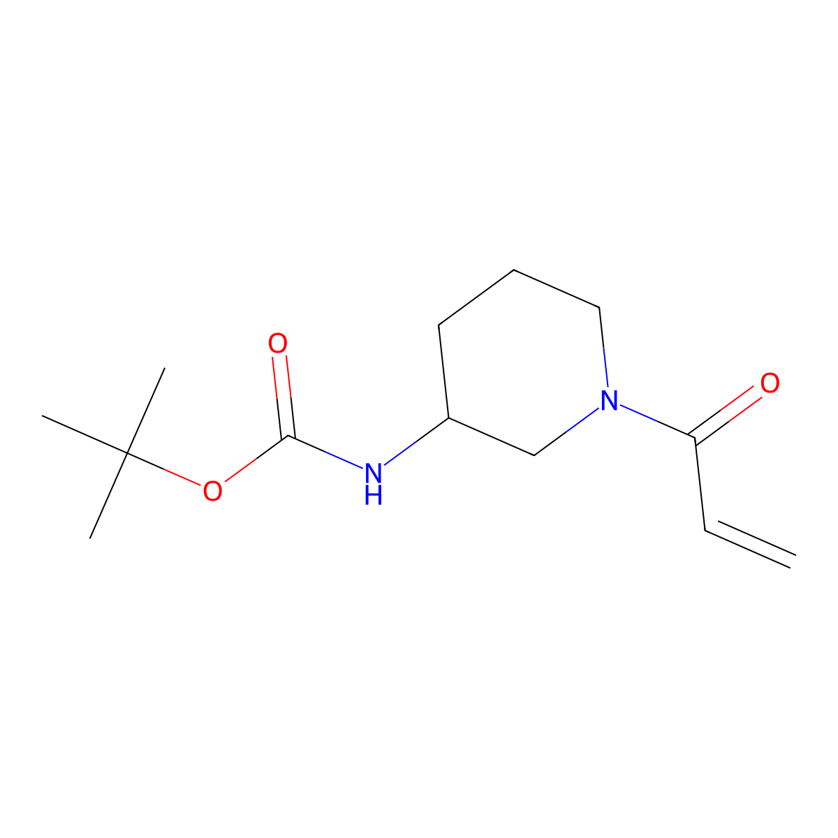 tert-Butyl (1-acryloylpiperidin-3-yl)carbamate molecular structure, CAS 2770501-93-2