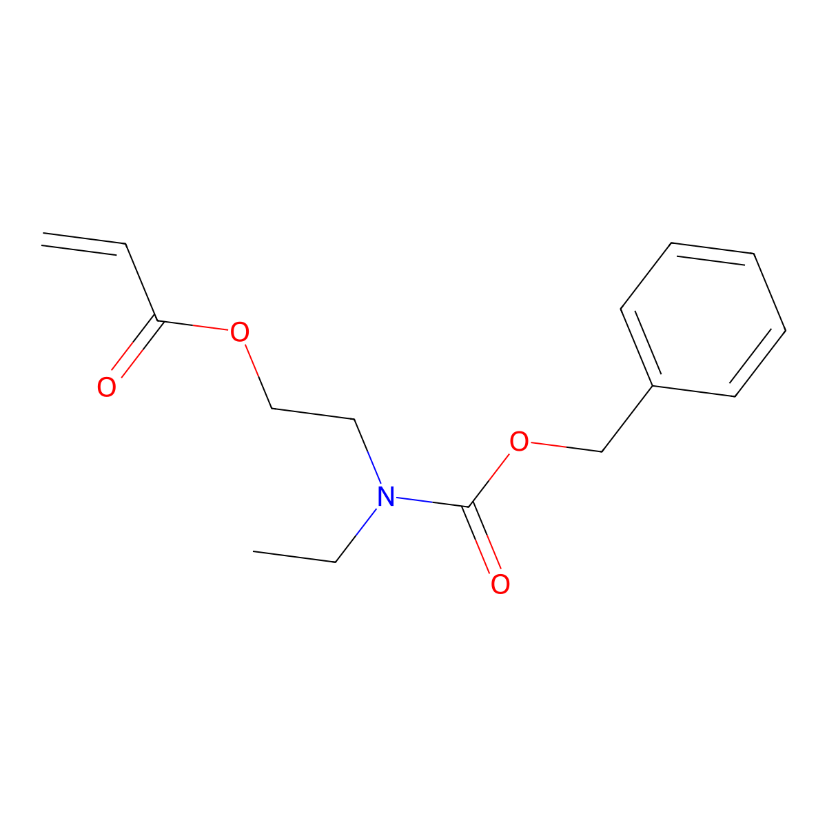 2-{[(Benzyloxy)carbonyl](ethyl)amino}ethyl prop-2-enoate molecular structure, CAS 2770501-95-4
