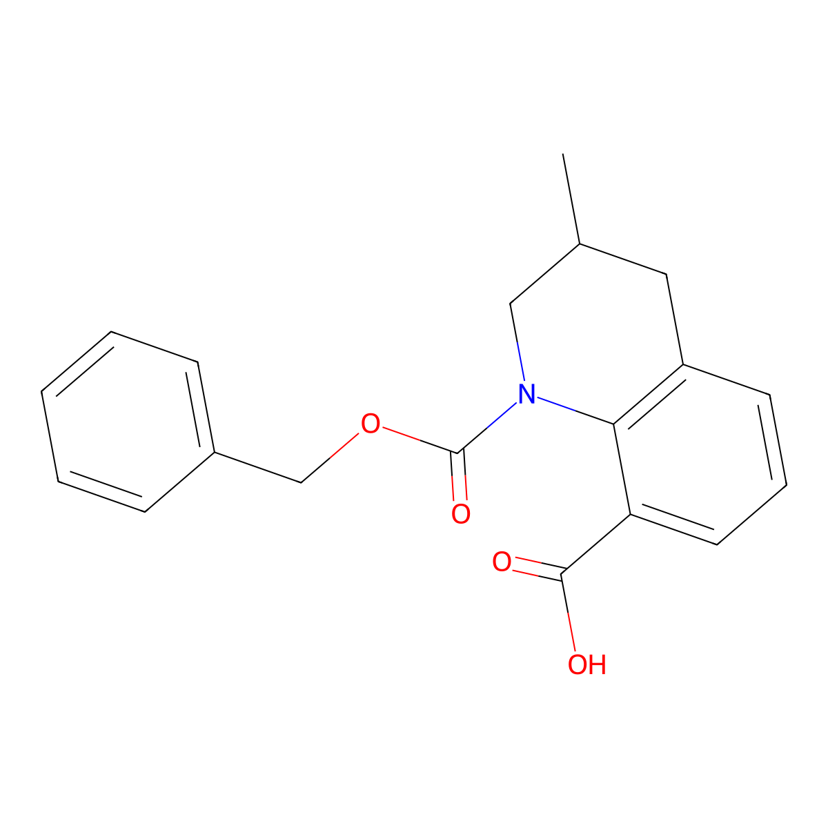1-[(Benzyloxy)carbonyl]-3-methyl-1,2,3,4-tetrahydroquinoline-8-carboxylic acid molecular structure, CAS 2770517-16-1