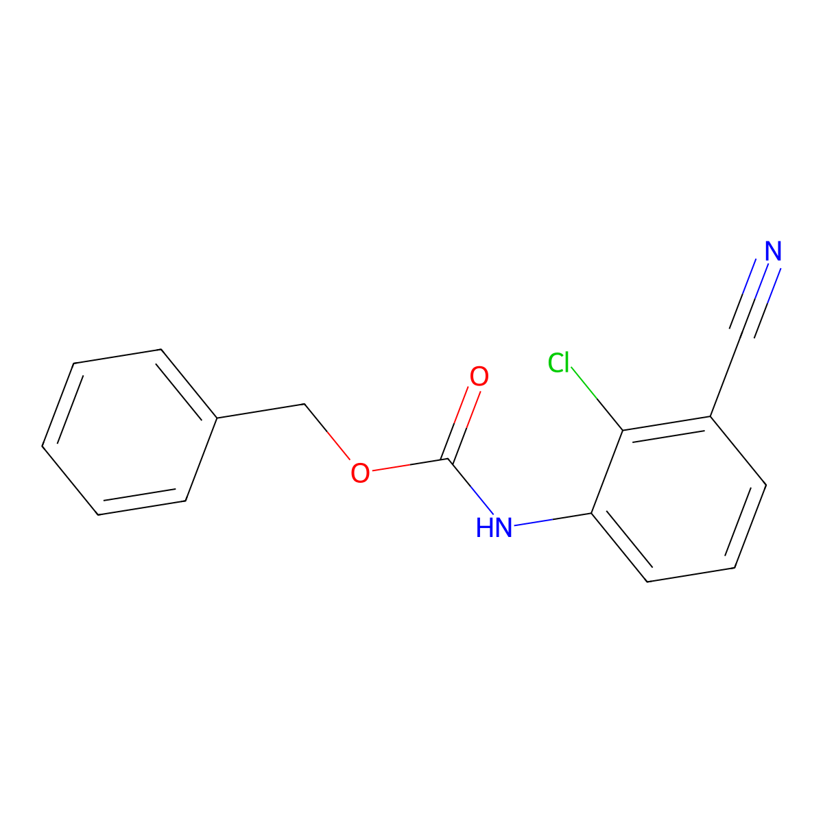 benzyl N-(2-chloro-3-cyanophenyl)carbamate molecular structure, CAS 2770517-43-4