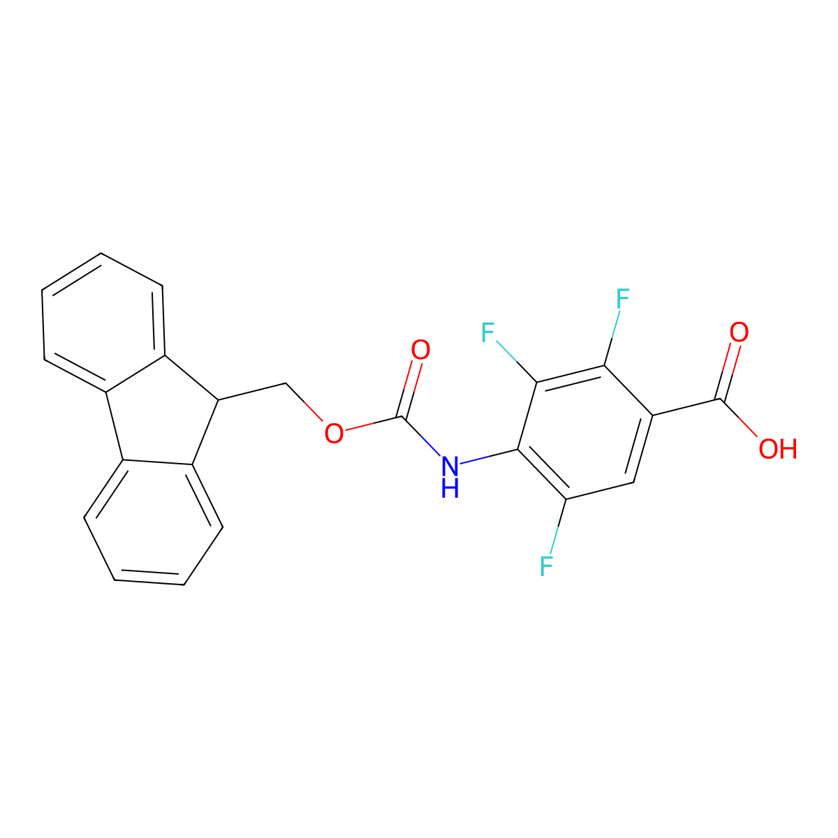 4-({[(9H-fluoren-9-yl)methoxy]carbonyl}amino)-2,3,5-trifluorobenzoic acid molecular structure, CAS 2770517-91-2