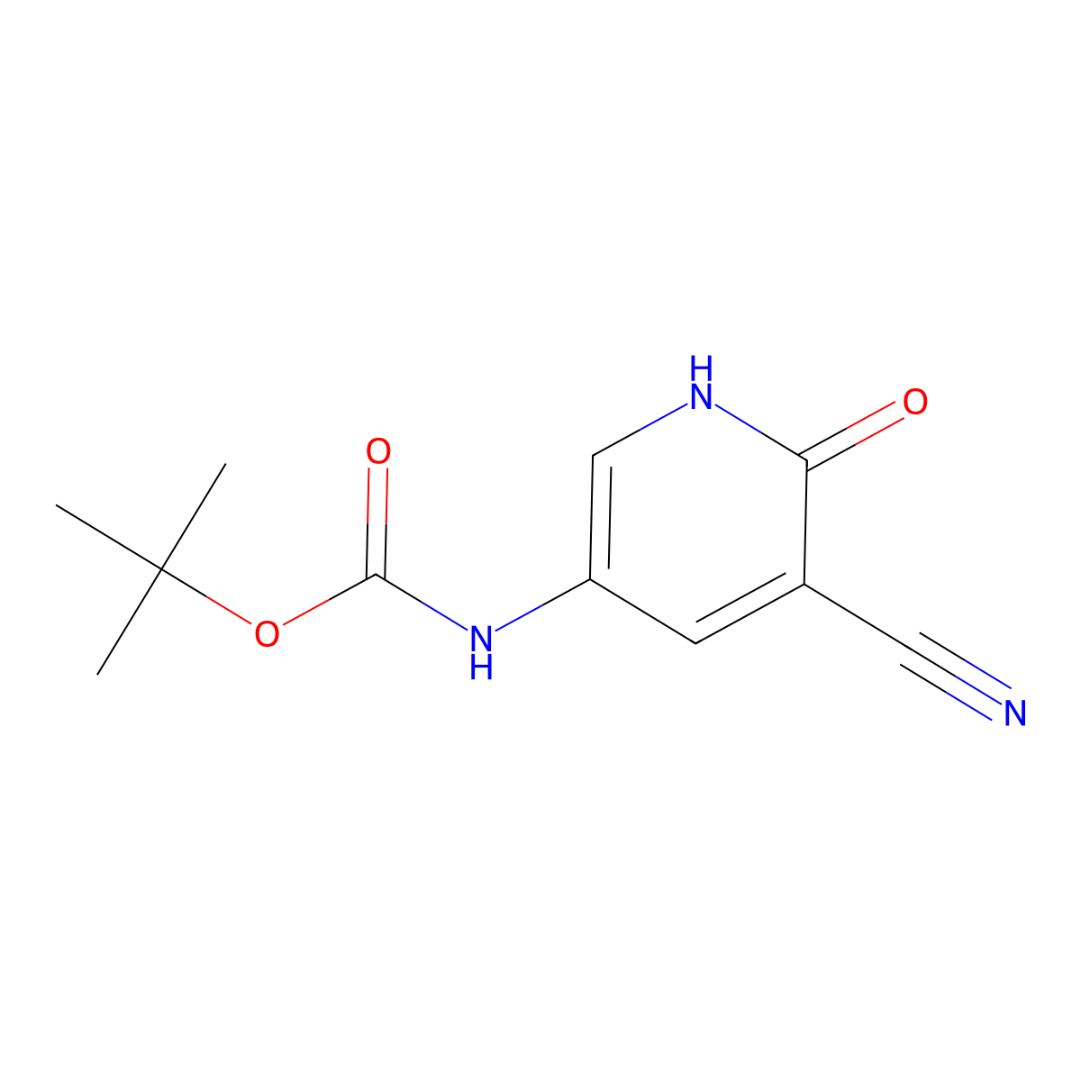 tert-butyl N-(5-cyano-6-hydroxypyridin-3-yl)carbamate molecular structure, CAS 2770517-93-4