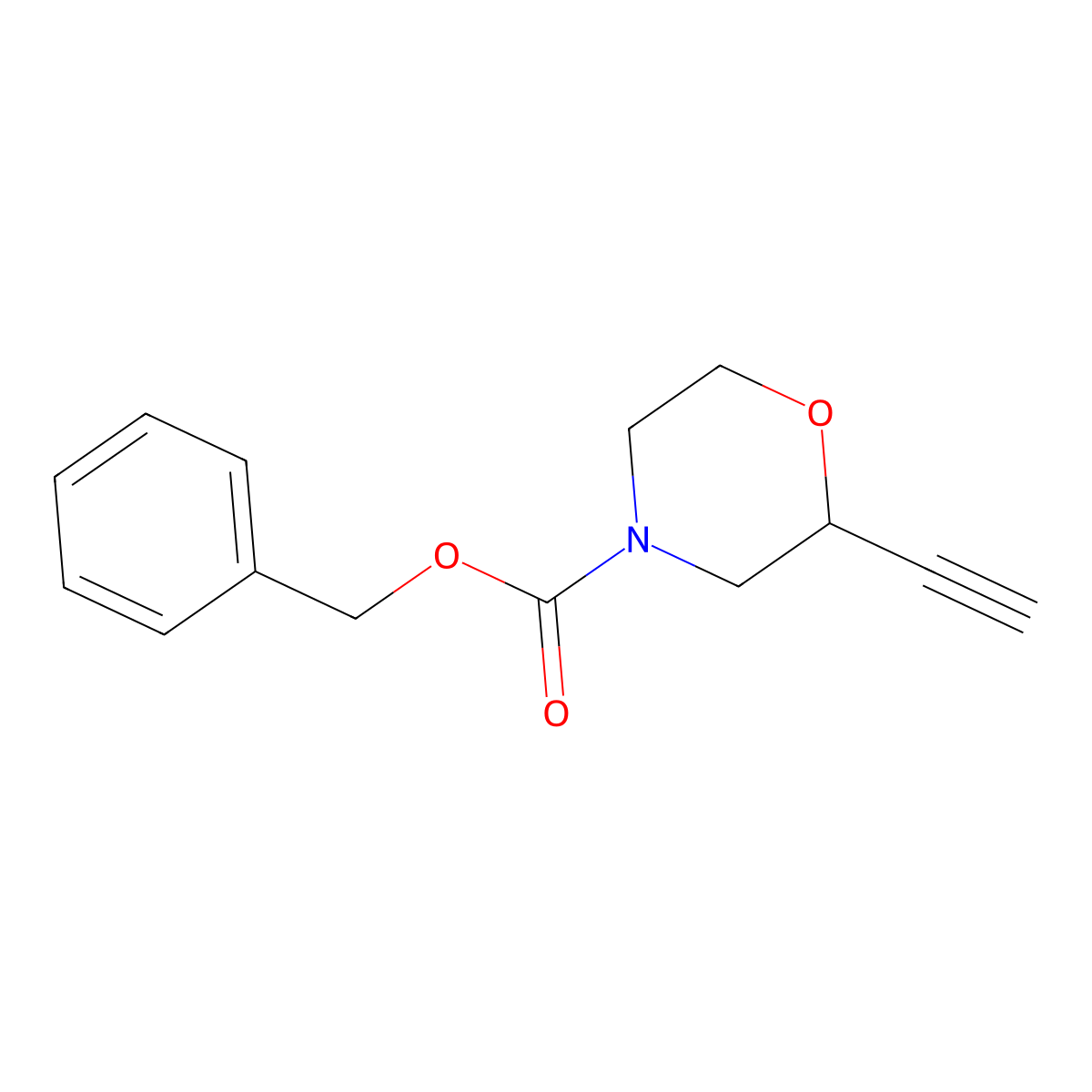 Benzyl 2-ethynylmorpholine-4-carboxylate molecular structure, CAS 2770518-00-6